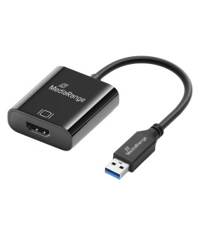 MediaRange USB-A to HDMI Audio and Video Converter 20cm, Black (MRCS232) MediaRange USB-A to HDMI Audio and Video Converter 20cm, Black (MRCS232)