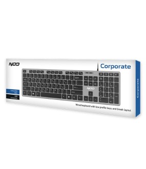 Πληκτρολόγιο Nod Corporate Low Profile Wired Μαύρο