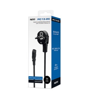 Cable Schuko male - IEC C320-PC13 2m Μαύρο In Colorbox