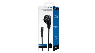 Cable Schuko male - IEC C320-PC13 2m Μαύρο In Colorbox Cable Schuko male - IEC C320-PC13 2m Μαύρο In Colorbox
