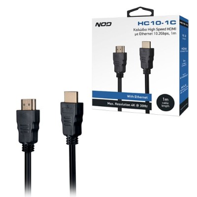 Nod HC10-1C Cable HDMI To HDMI High Definition 4K 1m