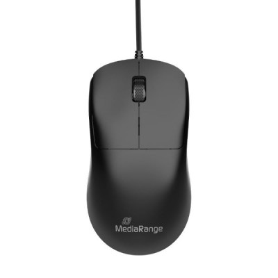 MediaRange Optical Mouse Corded 3-Button Black, Wired) (MROS211) MediaRange Optical Mouse Corded 3-Button Black, Wired) (MROS211)
