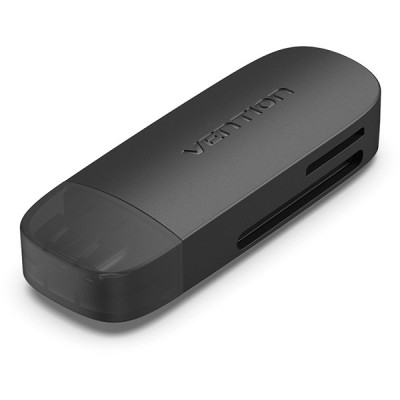 Vention 2 in 1 USB 3.0 A/Type-C Card Reader (SD+TF) Black Dual Drive