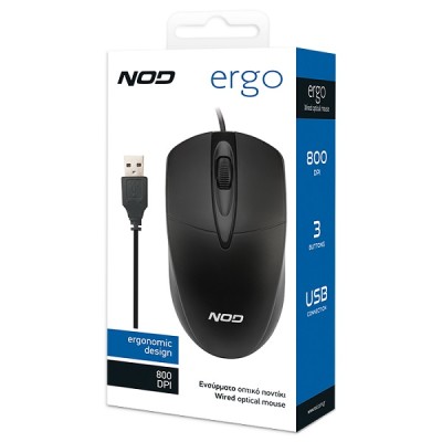 Nod-Ergo Usb Wired Optical Mouse