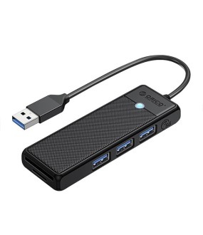 Adapter Hub 4in1 Orico USB A3.0x3+TF/SD3.0x1