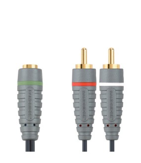 Bandridge Audio Cable 3.5mm female - 2x RCA male 1m (BAL3501)