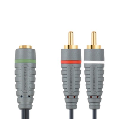 Bandridge Audio Cable 3.5mm female - 2x RCA male 1m (BAL3501) Bandridge Audio Cable 3.5mm female - 2x RCA male 1m (BAL3501)