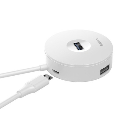Baseus Round Box USB 3.0 Hub 4 Θυρών με σύνδεση USB-A Λευκό Baseus Round Box USB 3.0 Hub 4 Θυρών με σύνδεση USB-A Λευκό