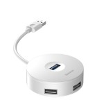 Baseus Round Box USB 3.0 Hub 4 Θυρών με σύνδεση USB-A Λευκό Baseus Round Box USB 3.0 Hub 4 Θυρών με σύνδεση USB-A Λευκό