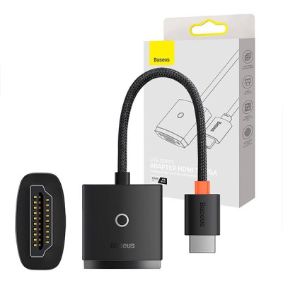 Baseus Lite Series Μετατροπέας HDMI male σε VGA female Μαύρο Baseus Lite Series Μετατροπέας HDMI male σε VGA female Μαύρο