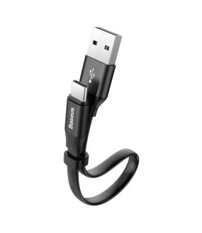 Baseus Nimble Flat cable USB/ USB-C Cable With Holder 2A 0,23M Black