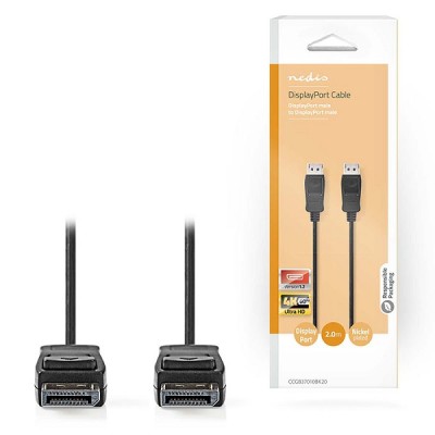 Nedis Display Port Cable Male-Male 2m (CCGB37010BK20)