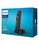 Philips D4701B/34 Ασύρματο Τηλέφωνο με Aνοιχτή Aκρόαση