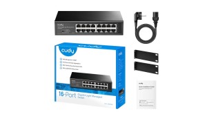 CUDY GS1016 16-PORT GIGABIT SWITCH RACKMOUNT CUDY GS1016 16-PORT GIGABIT SWITCH RACKMOUNT