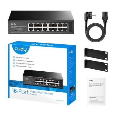 CUDY GS1016 16-PORT GIGABIT SWITCH RACKMOUNT CUDY GS1016 16-PORT GIGABIT SWITCH RACKMOUNT