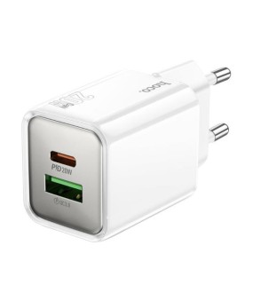 Hoco N46 Glorious PD20W+QC3.0 Φορτιστής 2 Θύρες, Λευκό