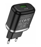 Hoco Φορτιστής Χωρίς Καλώδιο με Θύρα USB-A 18W Quick Charge 3.0 Mαυρος (N3 Vigour)