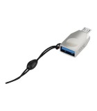 Hoco Μετατροπέας micro USB male σε USB-A female Ασημί (UA10) Hoco Μετατροπέας micro USB male σε USB-A female Ασημί (UA10)