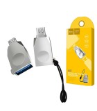 Hoco Μετατροπέας micro USB male σε USB-A female Ασημί (UA10) Hoco Μετατροπέας micro USB male σε USB-A female Ασημί (UA10)