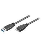 Καλώδιο MediaRange USB 3.0 A /Micro USB 3.0 B 1.0M Black (MRCS153)