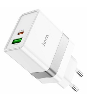 Hoco Φορτιστής με 2 Θύρες PD30W Quick 3.0 Λευκός N21