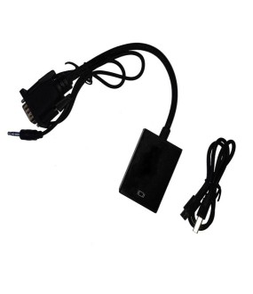 Καλώδιο Μετατροπής NG VGA male σε HDMI female με Audio Adapter & Usb Power (+micro Usb) Καλώδιο Μετατροπής NG VGA male σε HDMI female με Audio Adapter & Usb Power (+micro Usb)