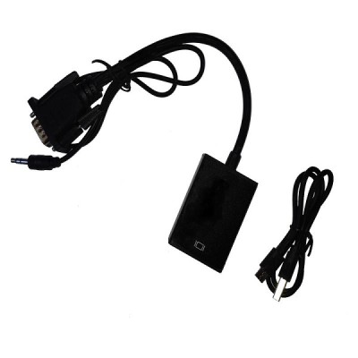 Καλώδιο Μετατροπής NG VGA male σε HDMI female με Audio Adapter & Usb Power (+micro Usb) Καλώδιο Μετατροπής NG VGA male σε HDMI female με Audio Adapter & Usb Power (+micro Usb)