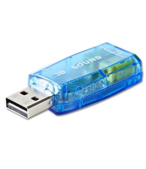 Nedis USCR10051BU Sound Card 3D Sound 5.1 USB 2.0 Double 3.5 mm Connector Nedis USCR10051BU Sound Card 3D Sound 5.1 USB 2.0 Double 3.5 mm Connector