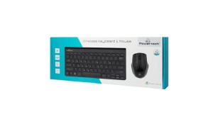 Σετ Πληκτρολόγιο-Ποντίκι Powertech Wireless Mini Μαύρο PT-940 1200 DPI