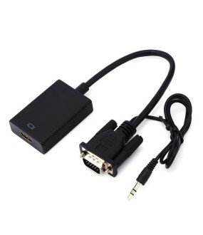 Powertech αντάπτορας VGA & 3,5mm to HDMI PTH-078 Black Powertech αντάπτορας VGA & 3,5mm to HDMI PTH-078 Black
