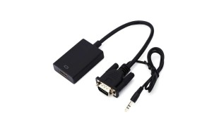 Powertech αντάπτορας VGA & 3,5mm to HDMI PTH-078 Black Powertech αντάπτορας VGA & 3,5mm to HDMI PTH-078 Black