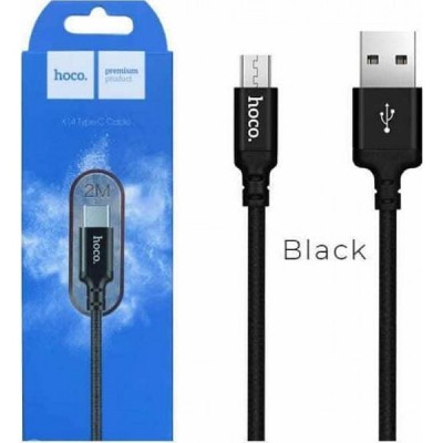 Hoco X14 Times Speed Type C Charging Cable 2m Black Hoco X14 Times Speed Type C Charging Cable 2m Black