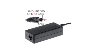 Τροφοδοτικό Laptop Akyga AK-ND-05 19.5V / 3.34A 65W Συμβατό με Hp/Dell/Χωρις Καλώδιο Τροφοδοσίας