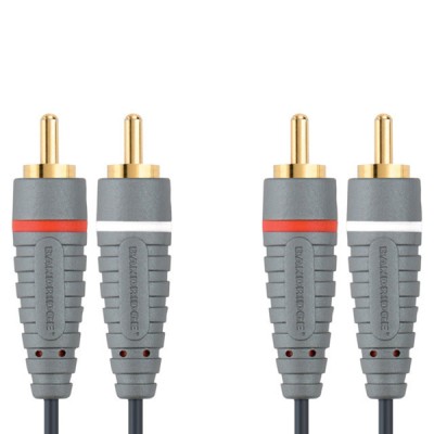 Bandridge Stereo Audio Cable 2x RCA male - 2x RCA male 2m (BAL4202) Bandridge Stereo Audio Cable 2x RCA male - 2x RCA male 2m (BAL4202)