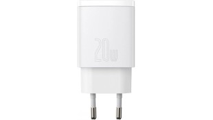 Φορτιστής Πρίζας Baseus CCXJ-B02 2port Usb-C,Usb 20W - White Φορτιστής Πρίζας Baseus CCXJ-B02 2port Usb-C,Usb 20W - White