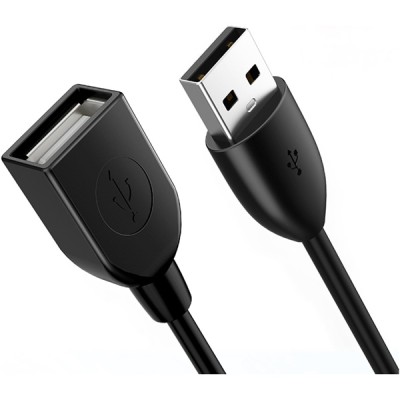 Cabletime USB 2.0 Cable USB-A male - USB-A female Καλώδιο Μαύρο 1m