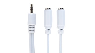Cablexpert CCA-415W Μετατροπέας 3.5mm male σε 3.5mm 2x female Λευκό Cablexpert CCA-415W Μετατροπέας 3.5mm male σε 3.5mm 2x female Λευκό