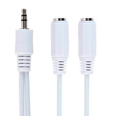 Cablexpert CCA-415W Μετατροπέας 3.5mm male σε 3.5mm 2x female Λευκό Cablexpert CCA-415W Μετατροπέας 3.5mm male σε 3.5mm 2x female Λευκό