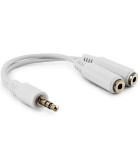 Cablexpert CCA-415W Μετατροπέας 3.5mm male σε 3.5mm 2x female Λευκό Cablexpert CCA-415W Μετατροπέας 3.5mm male σε 3.5mm 2x female Λευκό