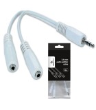 Cablexpert CCA-415W Μετατροπέας 3.5mm male σε 3.5mm 2x female Λευκό Cablexpert CCA-415W Μετατροπέας 3.5mm male σε 3.5mm 2x female Λευκό
