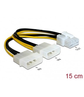 Delock Cable Power Μolex to Pci Express 15cm Καλώδιο Για Κάρτα Γραφικών 82397 Delock Cable Power Μolex to Pci Express 15cm Καλώδιο Για Κάρτα Γραφικών 82397