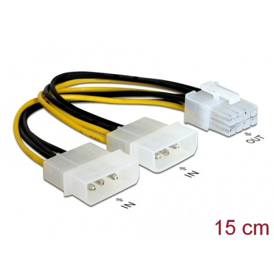 Delock Cable Power Μolex to Pci Express 15cm Καλώδιο Για Κάρτα Γραφικών 82397 Delock Cable Power Μolex to Pci Express 15cm Καλώδιο Για Κάρτα Γραφικών 82397