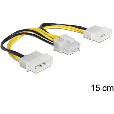 Delock Cable Power EPS 15cm Καλώδιο Για Κάρτα Γραφικών 83410