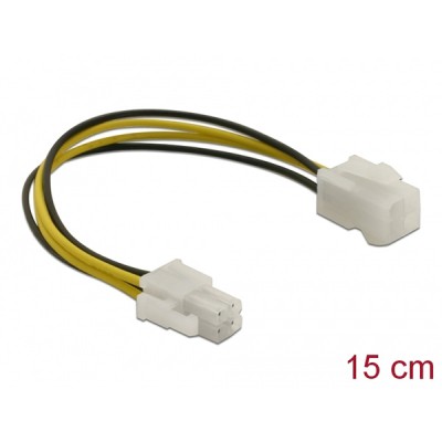 Delock Cable Power P4 Extension 15cm Καλώδιο Προέκτασης 82428