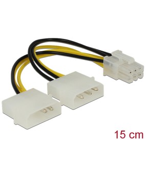 Delock Cable Power Μolex to Pci Express 15cm Καλώδιο Για Κάρτα Γραφικών 82315 Delock Cable Power Μolex to Pci Express 15cm Καλώδιο Για Κάρτα Γραφικών 82315