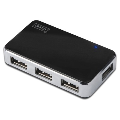 Digitus USB 2.0 Hub 4 Θυρών με σύνδεση USB-A και Εξωτερική Παροχή Ρεύματος