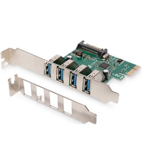 Digitus Κάρτα PCIe σε 4 θύρες USB 3.0 Digitus Κάρτα PCIe σε 4 θύρες USB 3.0