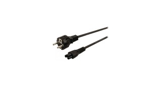 Digitus Schuko - IEC C5 Cable 0.75m Μαύρο (AK-440115-008-S)