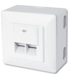 Πρίζα τοίχου διπλή δικτύου CAT6 Digitus DN-9006-N