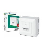 Πρίζα τοίχου διπλή δικτύου CAT6 Digitus DN-9006-N